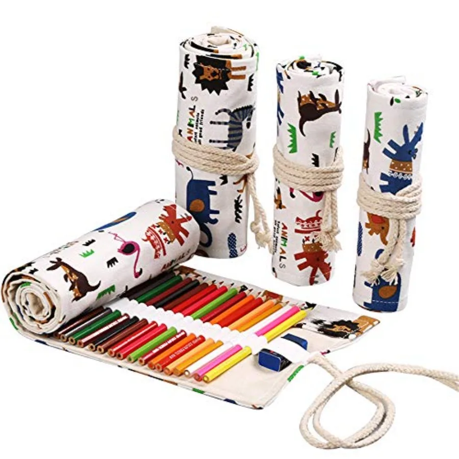 

Colored Pencil Wrap Coloring Pencils Roll Holder Organizer Holder Colored Pen Paint Brush Storage Pouch Portable for Artist Stu