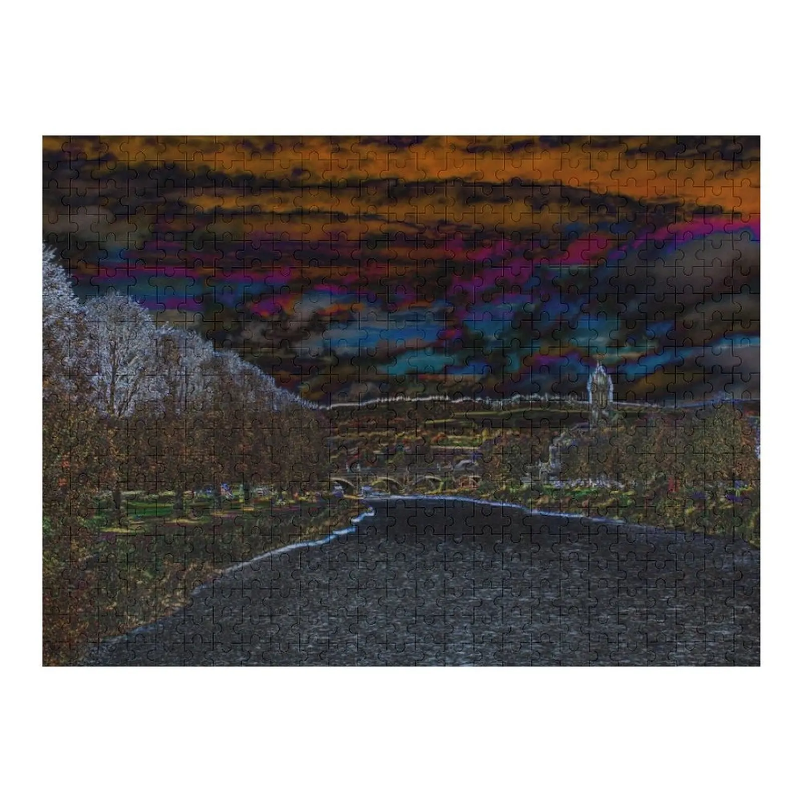 

River Tweed through Peebles Jigsaw Puzzle Personalized Wooden Name Custom With Photo Custom Jigsaw Puzzle