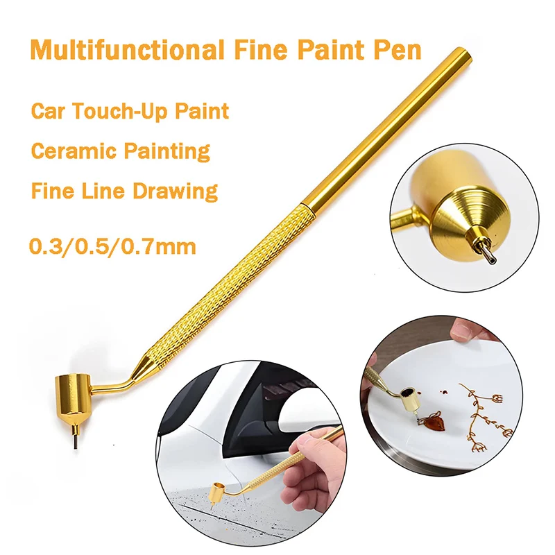 Micro stylo de peinture de précision, ligne Fine, pointe 0.3/0.5/0.7mm, dessin en céramique, stylo de réparation des rayures de voiture