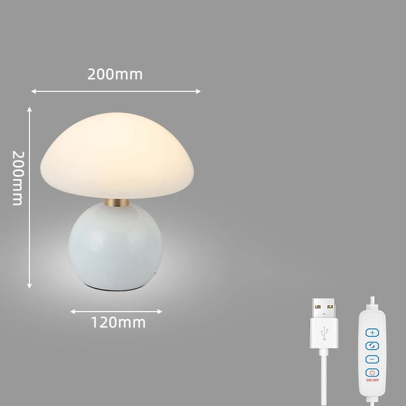 Stylish Mushroom Night Light 3 Color Modes 10 Dimmable Levels Soft Lighting for Bedroom Decoration Home Office