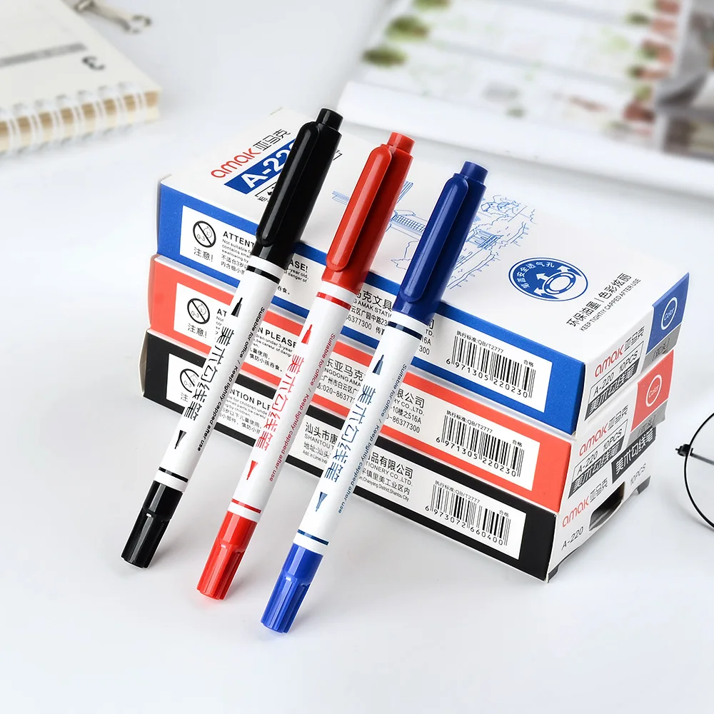 3 Pcs Pigma Pen Fine Line Sketching Markers Different Tip Black Blue Red Fineliner StylographsDrawing Pens