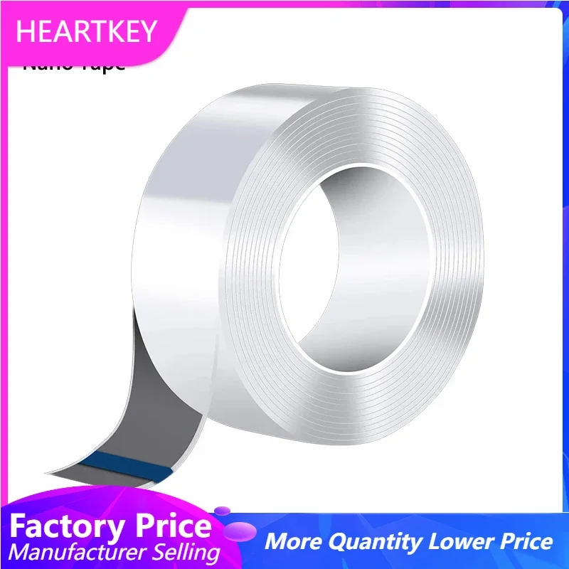 5 Pack Multipurpose Double Sided Tape Removable Heavy Duty Poster Adhesive Tape Sticky Reusable Suction Mounting Nano Tape
