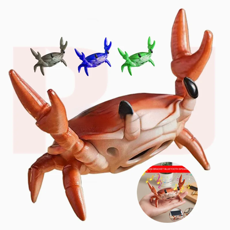 

Best Gift 2 in 1 Crab Shape F8 Speaker Phone Holder Portable 360 Degree Surround Stereo Desktop Mini Radio BT Wireless Speaker