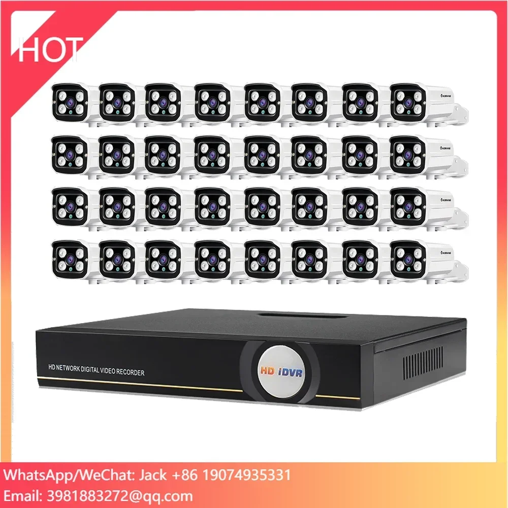 

32ch 4K 5mp H.265 Indoor Outdoor Ip Wired Video Surveillance Security Audio Poe Camera Nvr Kit Cctv System Set