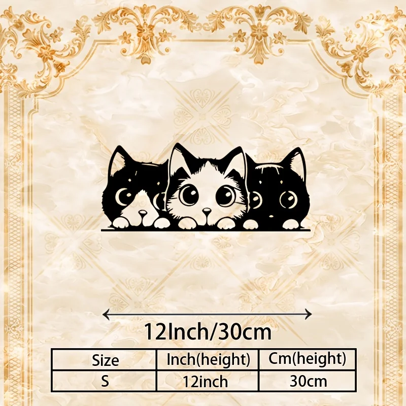 CIFBUY Metal Wall Art Cat House Number Sign Vintage Iron Plaque Decor for Home Outdoor Fence Garden Farmhouse Wall Hanging Decor view 3