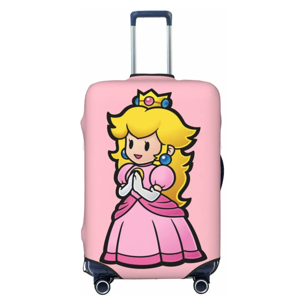 

Custom M-Marioed Princess Peach Suitcase Cover Washable Luggage Protective Covers for 18-32 inch