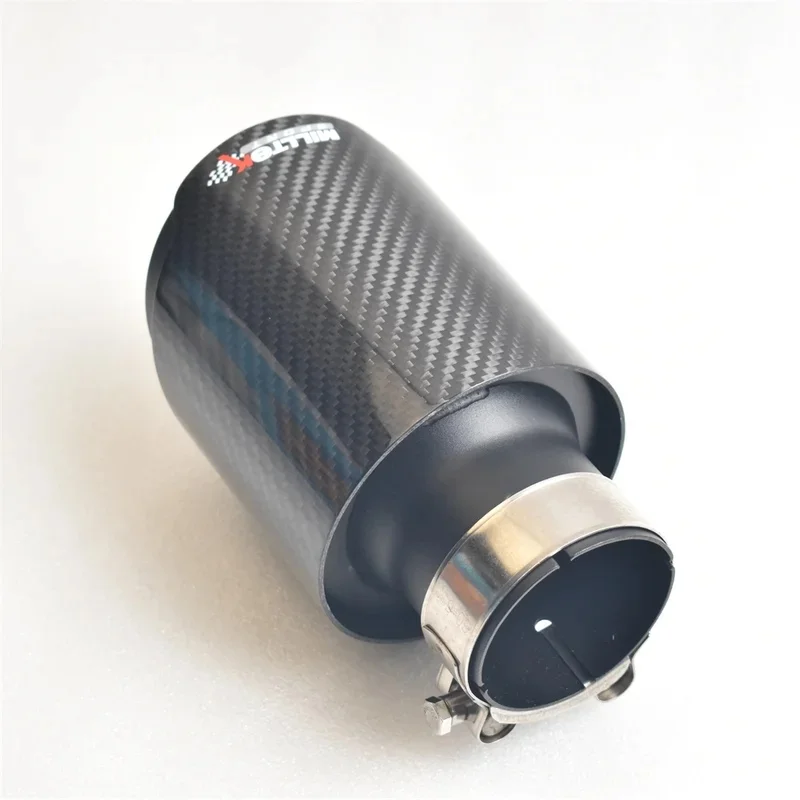 High Quality Carbon Fiber Exhaust Tip Matte Black 304 Stainless Steel Core Lightweight Rustproof 51-76mm Inlet 89/102mm Outlet