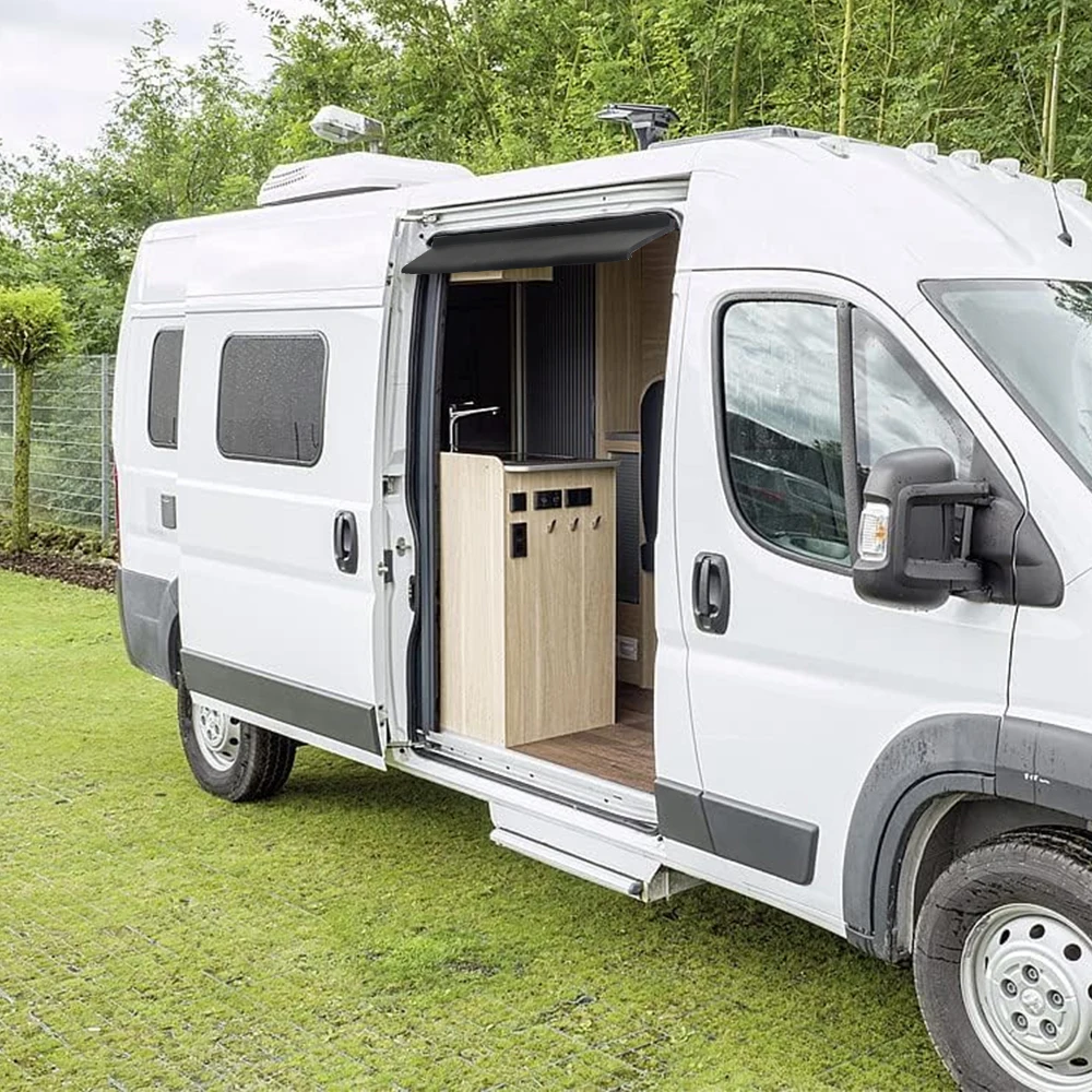 1pcs Caravan Motorhome Camper Van Rain Deflector Rain Gutter For Fiat Ducato VW T5 T6 FORD TRANSIT Sliding Doors