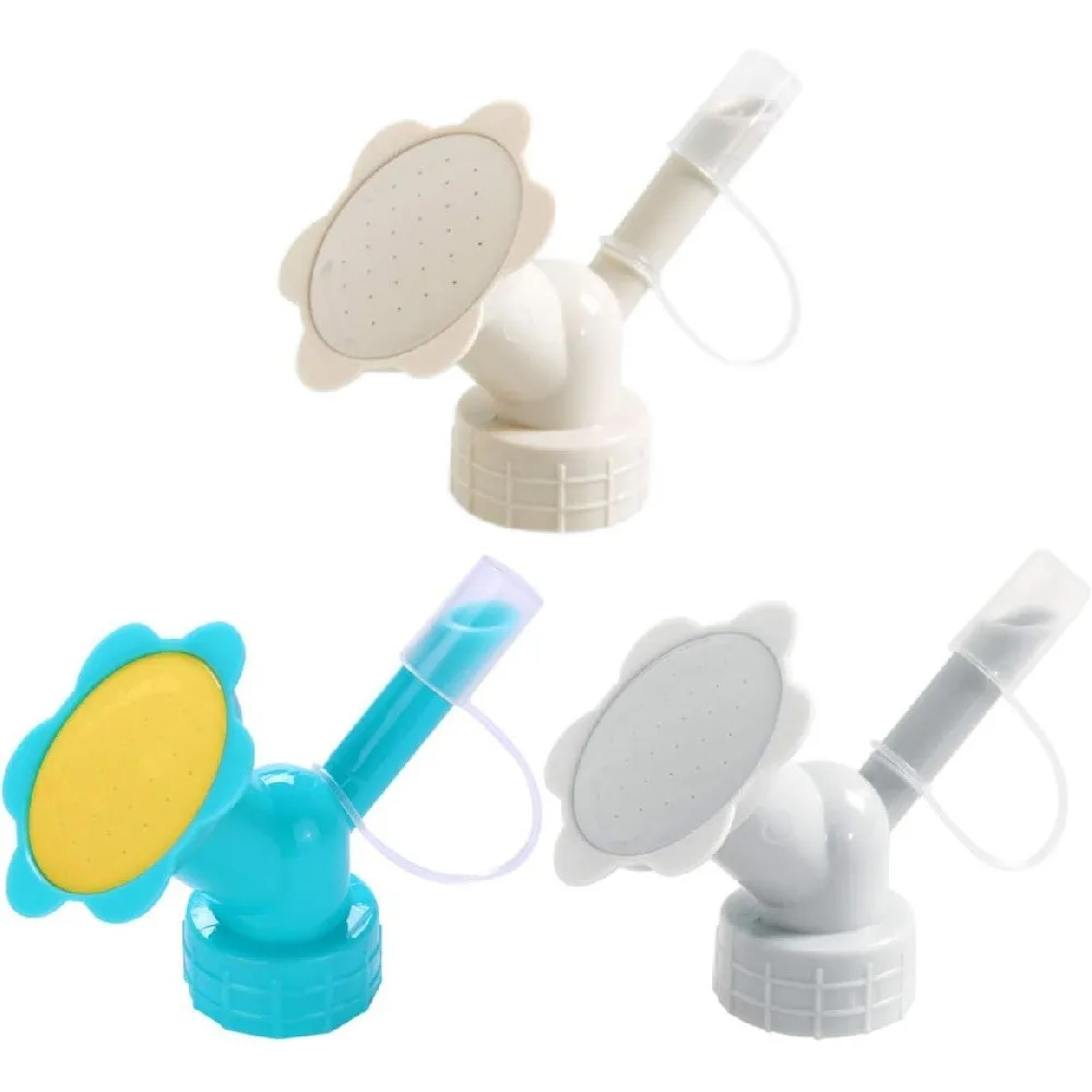 3 Pack Sunflower Spray Bottle Nozzle Replacement Heads, Adjustable Dual-Mode Flower Sprinkler Top, Universal Plastic Watering Can Sprayer Accessories for Garden Plant Watering Cleaning
