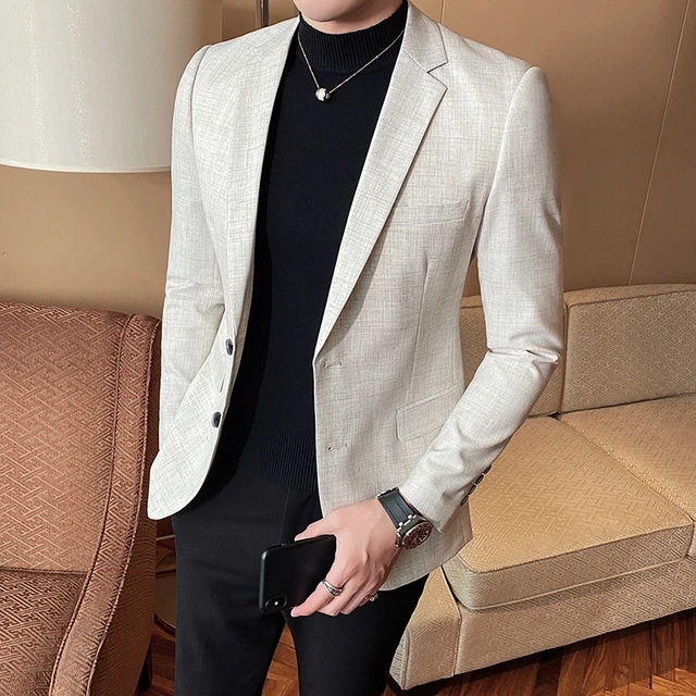Men's beige casual blazer deals