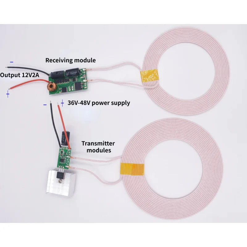 XKT801-45 Chip Solution 50mm Long distance 12V1.5A High Current Wireless Charging Power Supply Module