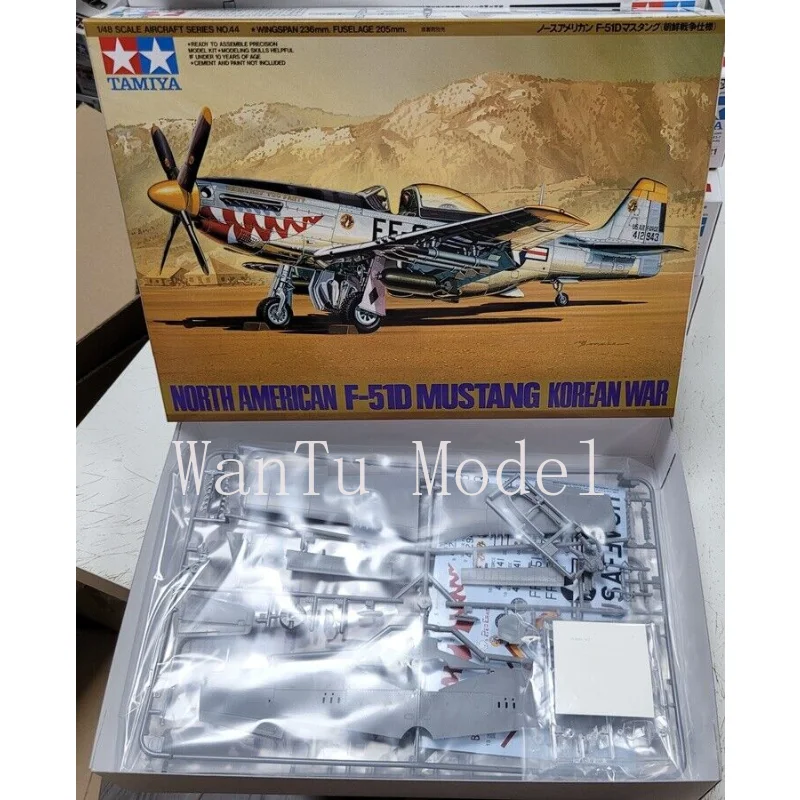 TAMIYA 61044 1/48 North American F-51D Mustang Kit de modelo de plástico para ensamblar - Modelo estático de hobby para adultos DIY