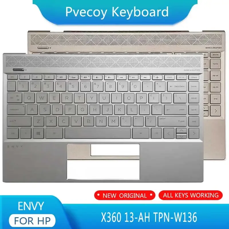 New For ENVY X360 13-AH TPN-W136 Laptop Palmrest Case Keyboard US English Version Upper Cover