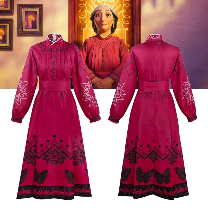 

Костюм для косплея Encanto Abuela Alma из фильма Mirabel Grandma Abuela Alma, платье для взрослых и женщин, костюм для вечеринки на Хэллоуин