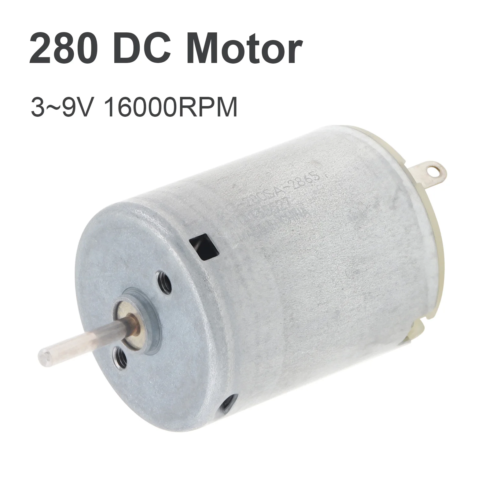 

RF280 DC Motor 3-9V 16000RPM High Speed Micro Motor for DIY Toy Hair Dryer DC Motor Small Motor for Electronic Lock Smart Cars