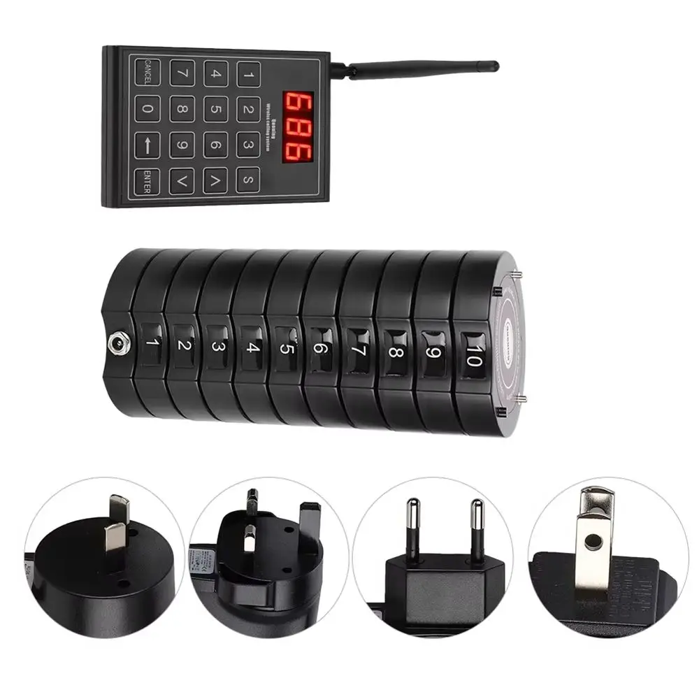 Restaurant Pagers Social Distancing Buzzer Max 999 Nursery Pager 10,20,30 Waiting Buzzers for Food Truck,Hospital,Transport
