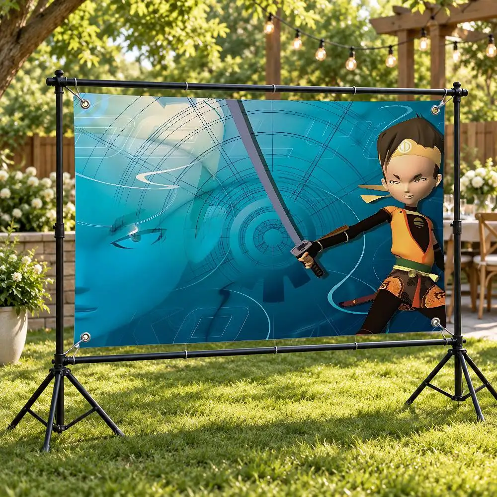 Animated Series Code Lyoko Aesthetic Wall Tapestry Flag Printed Wall Hanging Living Room Party Outdoor Decor