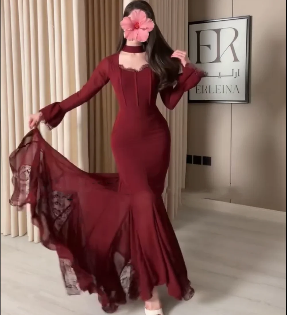 

Customized Formal Chiffon Pleat Lace Mermaid Sweetheart Long Bespoke Occasion Cocktail Dresses Exquisite