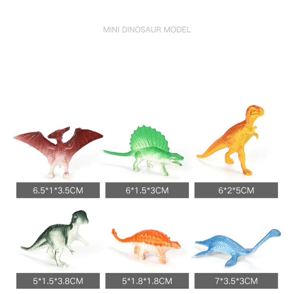 39 ピース/ロットミニ恐竜フィギュアモデル子供の知育玩具小さな