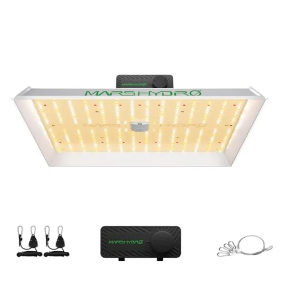 

150W LED Grow Light for Indoor Plants with Patented Reflector 5 Levels Dimmable Daisy Chain Full Spectrum Growing Lamps in Blac