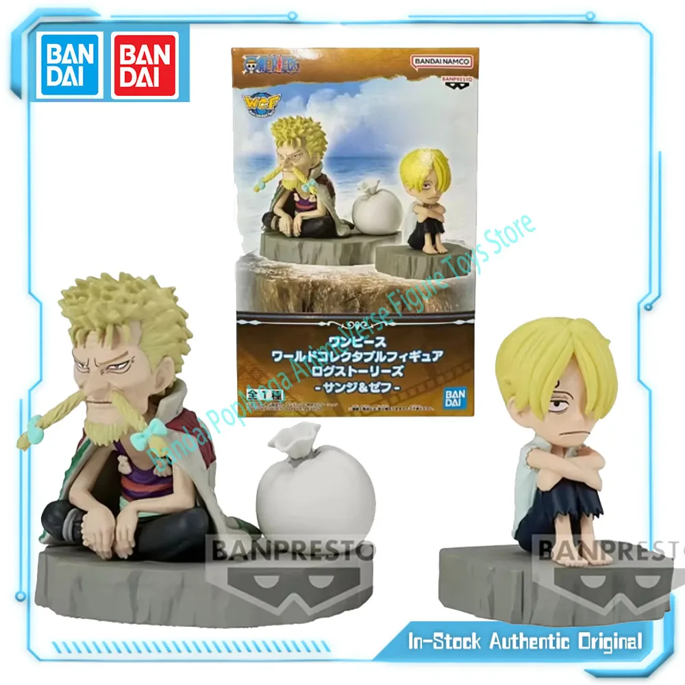 En Stock BANDAI BANPRESTO Original de una pieza WCF Log Stories VOL.7 infancia Sanji Zeff figuras de Anime juguete para regalo modelo coleccionable