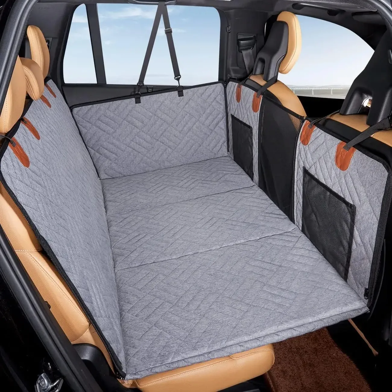 

2024 New Design Large Pet Back Seat Extender Car Backseat Protector Hammock Dog Car Seat Cover Hard Bottom for Travel