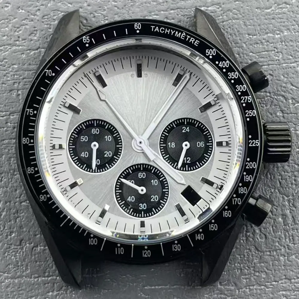 40mm vk63 quartz movement case panda eye dial hands watch accessories timing codes men's watch parts vk64 movement watch case