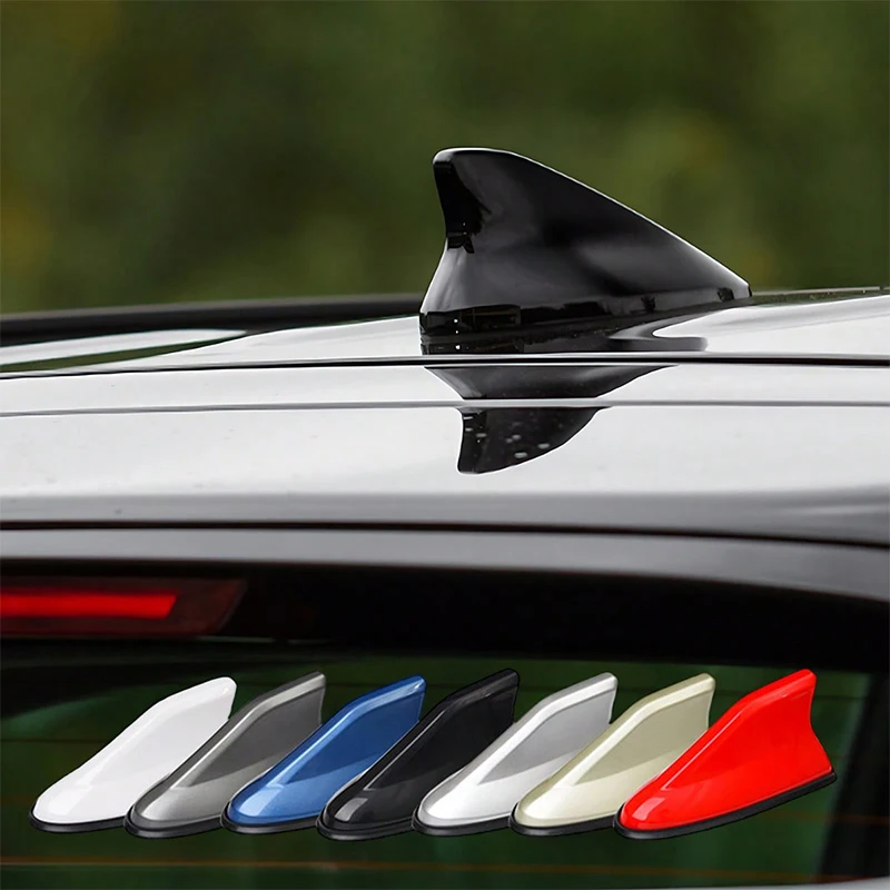 Roof Spoiler Shark Fin Antenna – ABS, Glossy Finish, Enhances Style & Signal, Easy DIY Install, No Drilling, Fits Most Cars