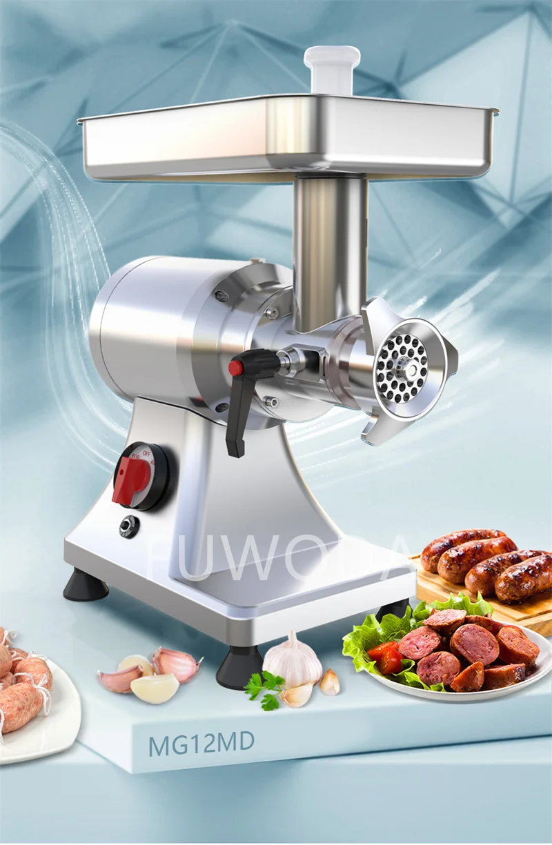 Hot Selling Electric Stainless Steel Mincer Popolar Sausage Maker Commercial Meat Grinder 100-200kg/H 110/220V Stuffing Mixer