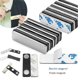 Magnetic Name Tag Holders with Strong Magnets for Securely Attaching ID Badges Name Tags and Accessories - 100 Pack