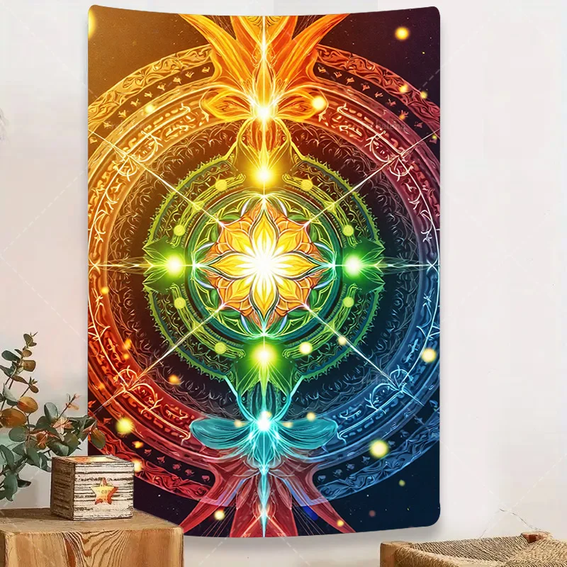 

1pc Wall Tapestry Mandala Tapestry - Boho Chic Sunflower Design for Yoga & Meditation Space