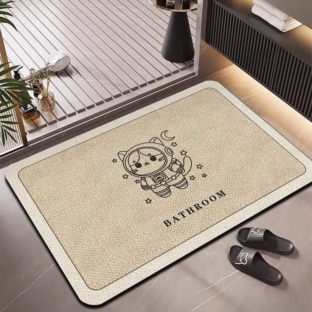 Toilet floor mat Household bathroom door non-slip mat Soft diatom mud absorbent foot pad Wash basin Toilet carpet