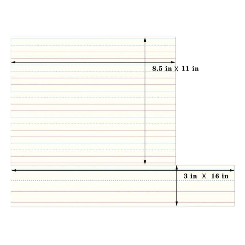 50 Sheets Sentence Learning Strips Wide Ruled Sentence Strips Erasable Dropship