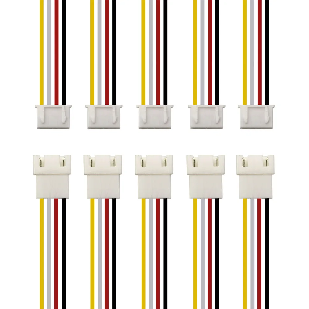 JST XH 2.54mm Pitch 4 Pin Male / Female Socket Connectors XH2.54 4 pin Connector Plug with 26AWG Wire Cable 20CM