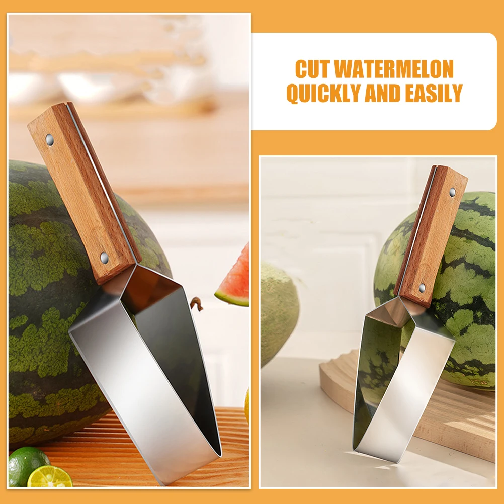

Watermelon Slicer Steel Fruit Kitchen Tool Manual Splitter Melon Watermelon Cutting Tool Opener Home Restaurant