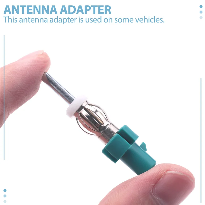 Adaptor antena Stereo mobil, konektor Radio FM AM-konverter Plug antena Fakra ke DIN Untuk penerima mobil