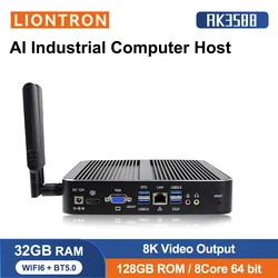 Liontron Rockchip RK3588 Octa Core 8K Dual Display HD input 8GB 32GB DDR4 128GB Linux Android 12 Mini PC for industrial computer