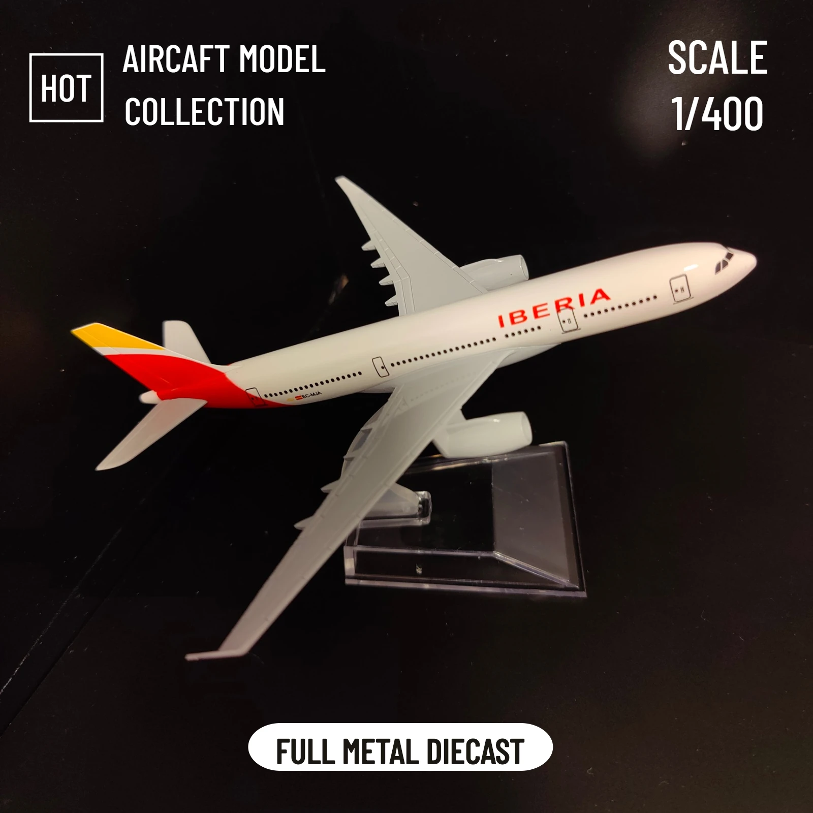 Scale 1:400 Metal Aircraft Replica Spain Iberia Airlines Boeing Airbus Diecast Model Aviation Miniature Art Decor Boy Toy