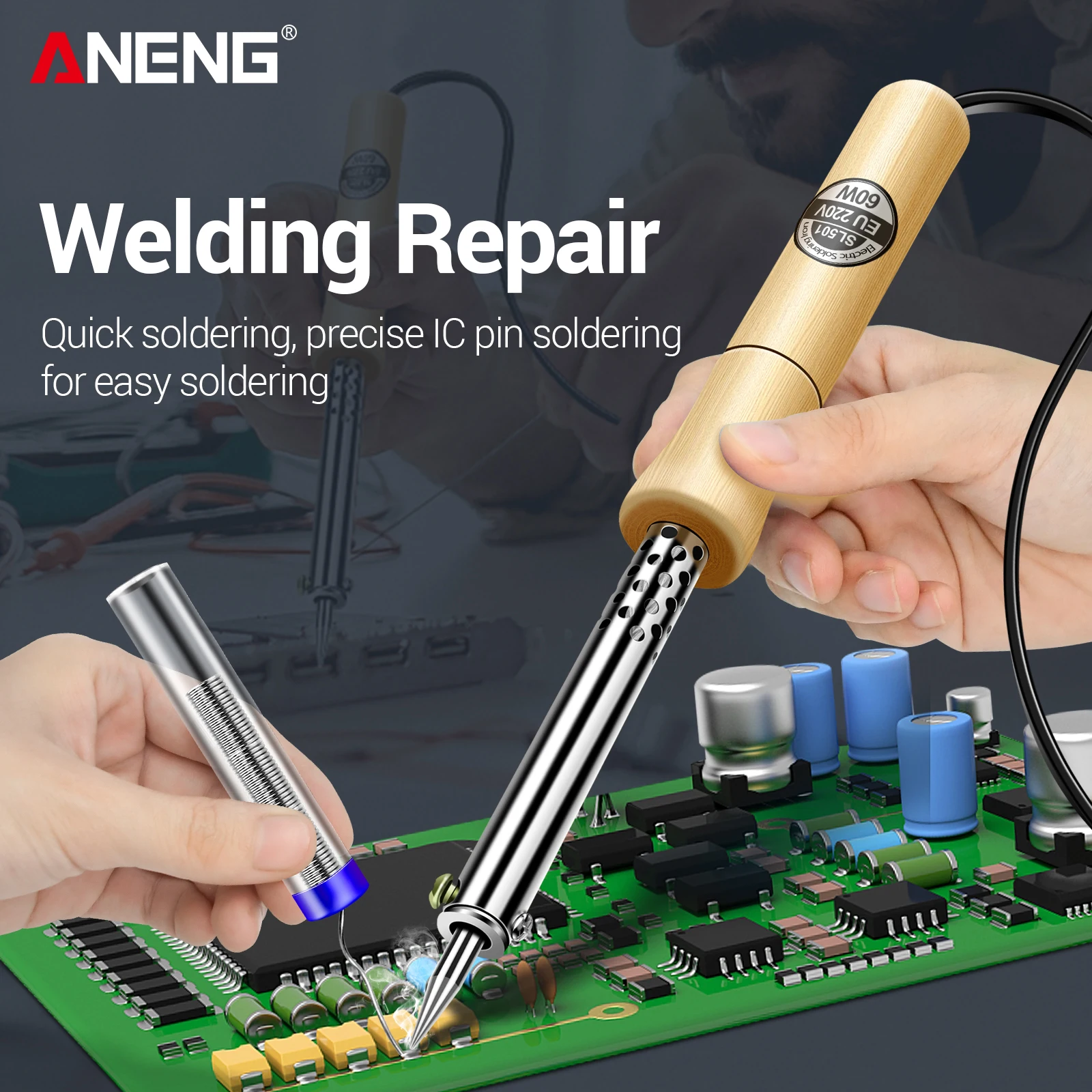 ANENG SL502  Electric Soldering Irons 30W/40W Power Optional Components Household Industrial Repair Soldering Tool