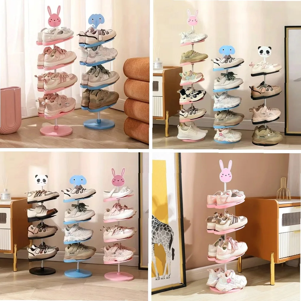 

Japanese Style Kids Shoe Storage Rack, Small Space Saving Cartoon Shoe Shelf for Children, Household Organizer
