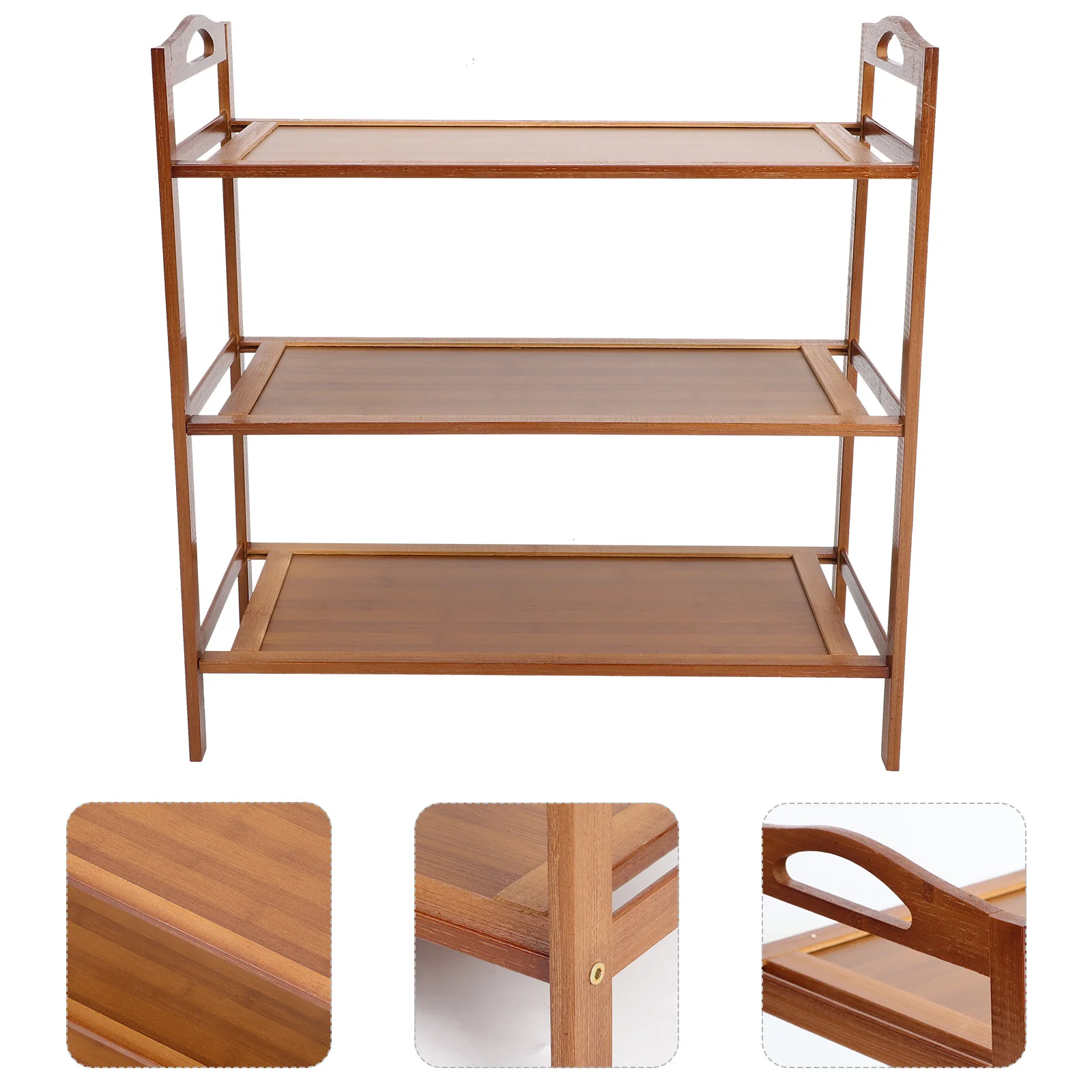 

Bamboo Shoe Rack 3 Layers 50cm Full Board ganized Easy Clean Multi Tier Compact Storage Living Entryway Closet Small Space