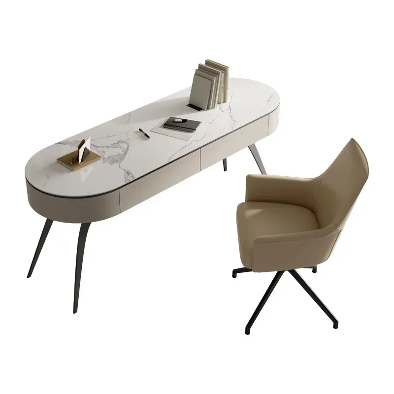 

~Desk Light Luxury Modern Living Room Large Long Desk Designer High Sense Home Bedroom Computer Desk