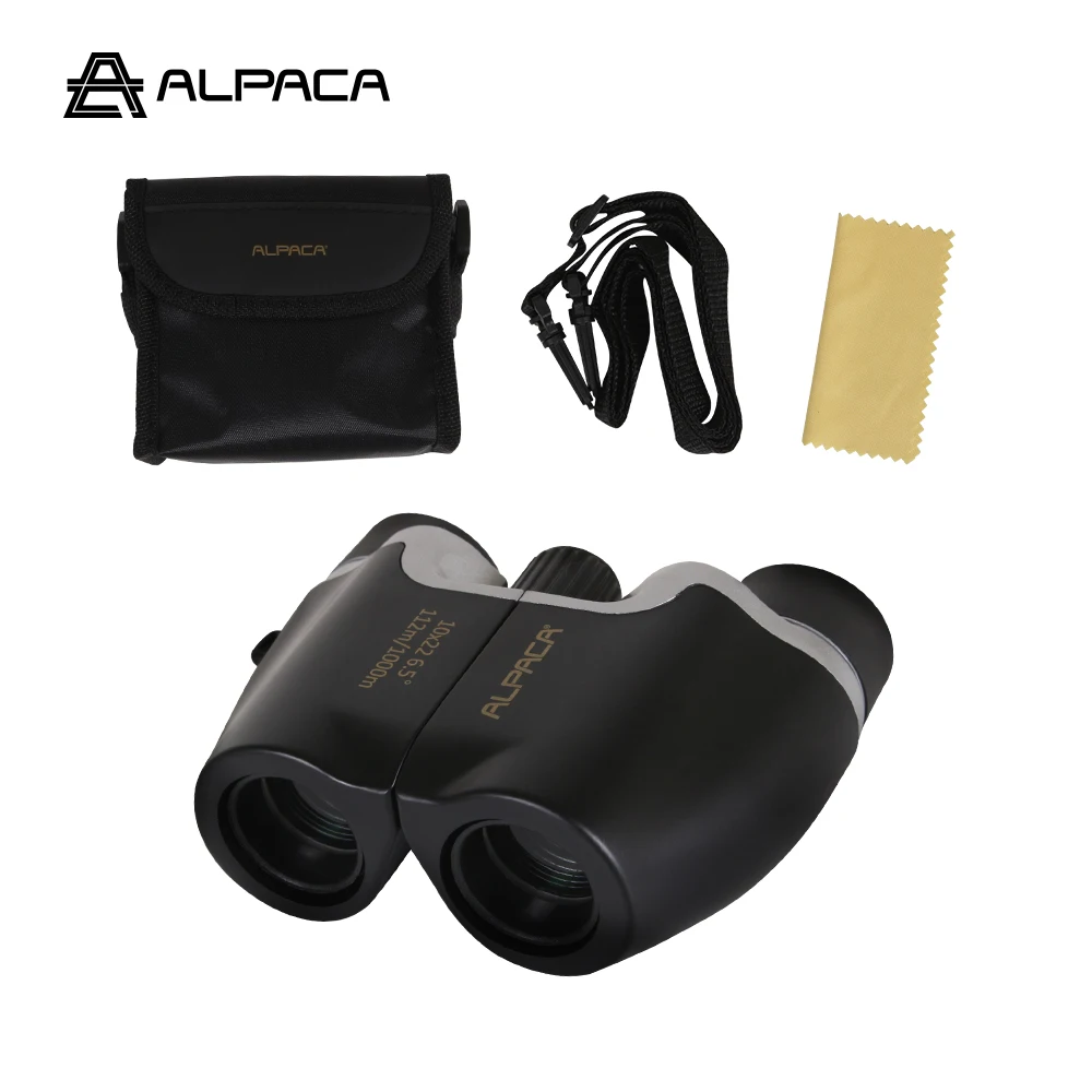 Alacas Portable performance mini telescope 10x22 high magnification binoculars