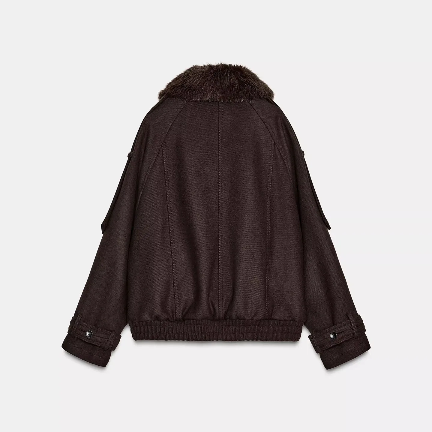 따뜻한 더블 브레스티드 여성용 슬레 코트 퍼 칼라 롱 슬리브 2025 겨울 신상품 Z 스탠드 핏 코트