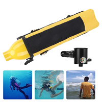DIDEEP 0.5L Scuba Oxygen Cylinder Underwater Breather Diving Oxygen Tank for Diving with Breathing Valve Storage Bag