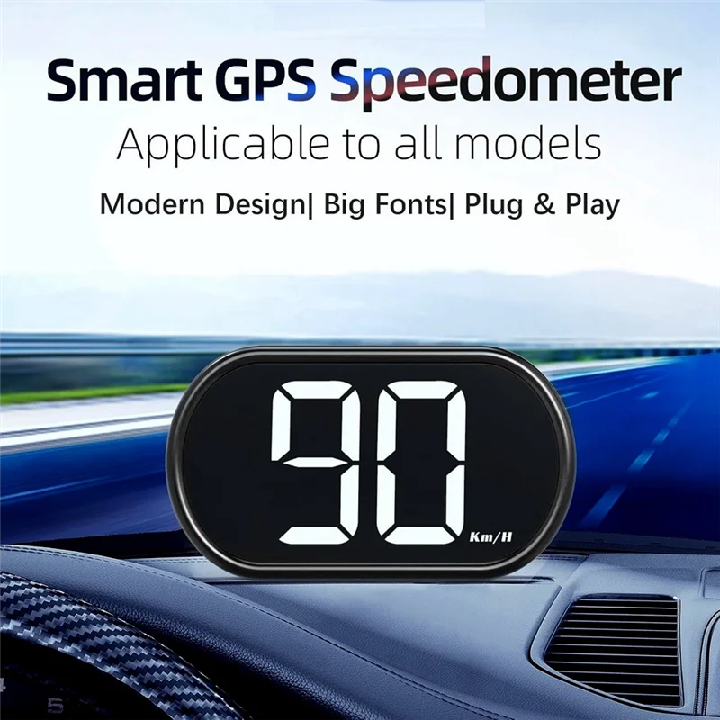 

AU28-Автомобильный HUD проекционный дисплей, GPS-спидометр X2, цифровой спидометр MPH со светодиодным большим шрифтом, Plug & Play, для всех автомобилей