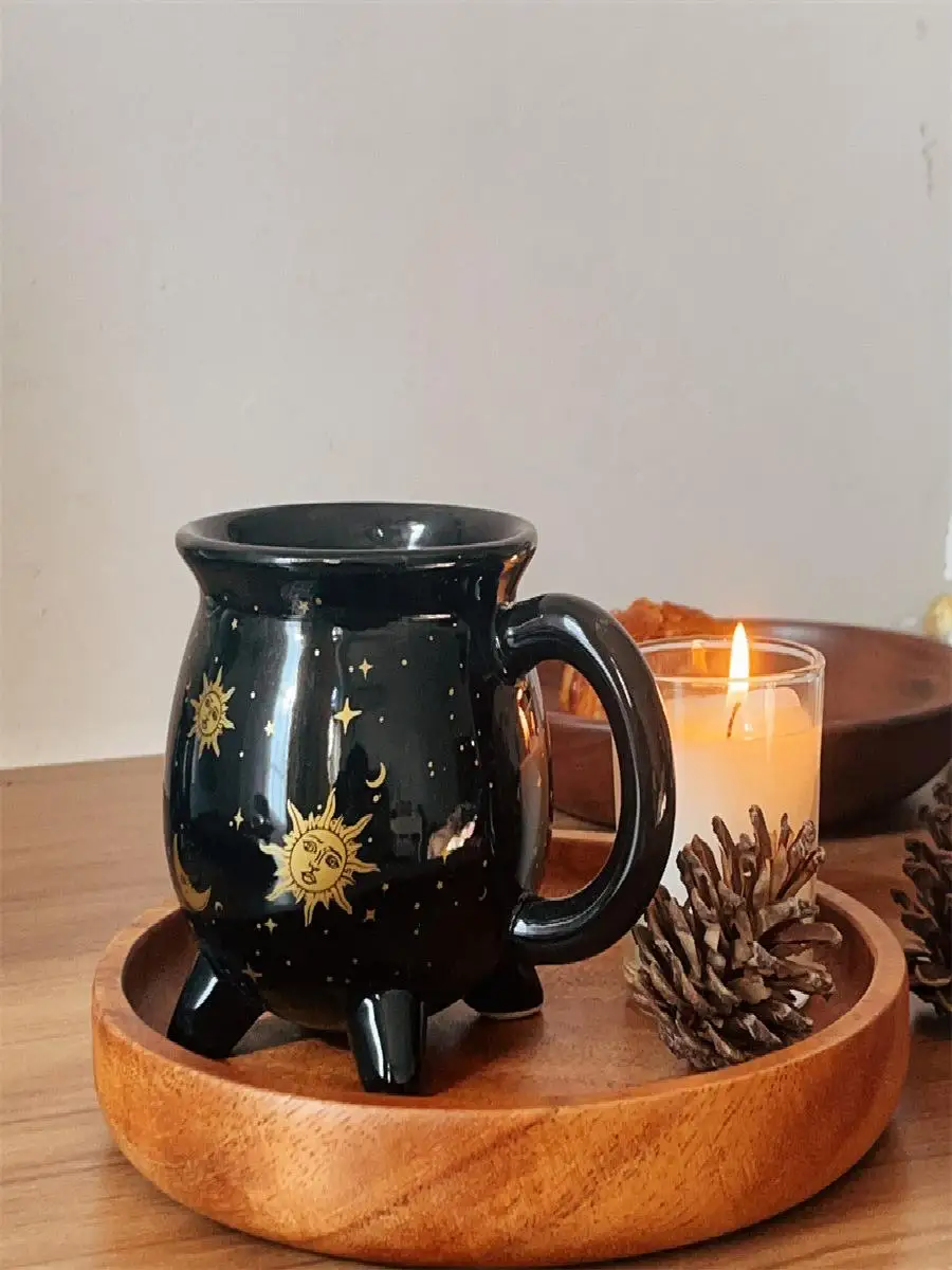 

New Witch Coffee Cup Sle Mugs Cerc Material 300-400ml Capaci without Lid Handmade Creative Beverage Cups from China