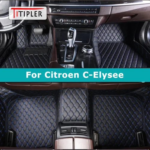 TITIPLER alfombrillas de Coche personalizadas para Citroen c-elysee CElysee Auto alfombras pie Coche Accesorios