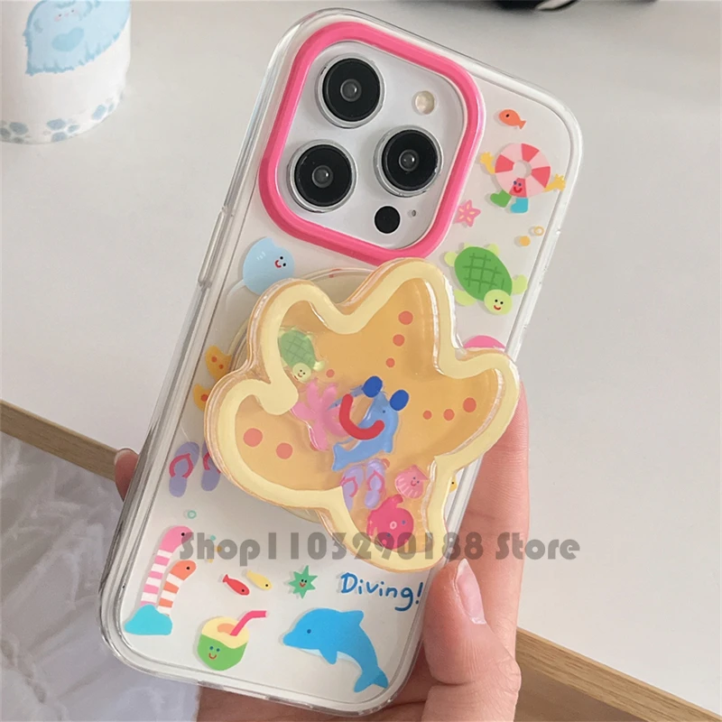 Supporto magnetico coreano carino Shake Starfish Grip Tok Griptok Supporto per supporto per telefono per iPhone 16 per Pad Magsafe Smart Tok