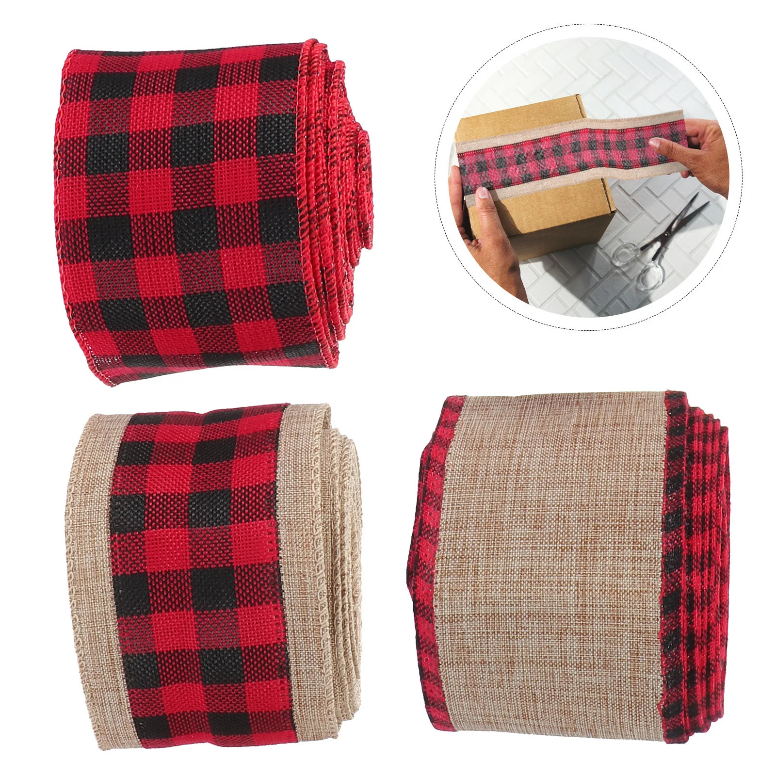 

3Pcs Birthday DIY Ribbon Linen Durable Gift Packaging Ribbon Present Wrapping Gift Box Packaging Party Decoration